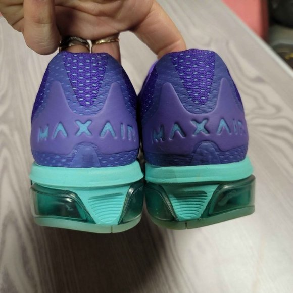 Nike Max Air waffle skin purple and teal Nikes women's size 8 - Picture 3 of 8